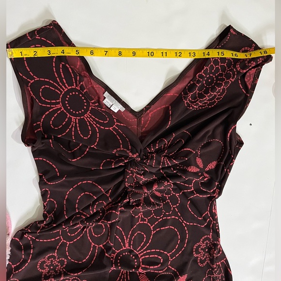 London Times Floral Sleeveless Midi Dress Size 12 - Picture 7 of 9